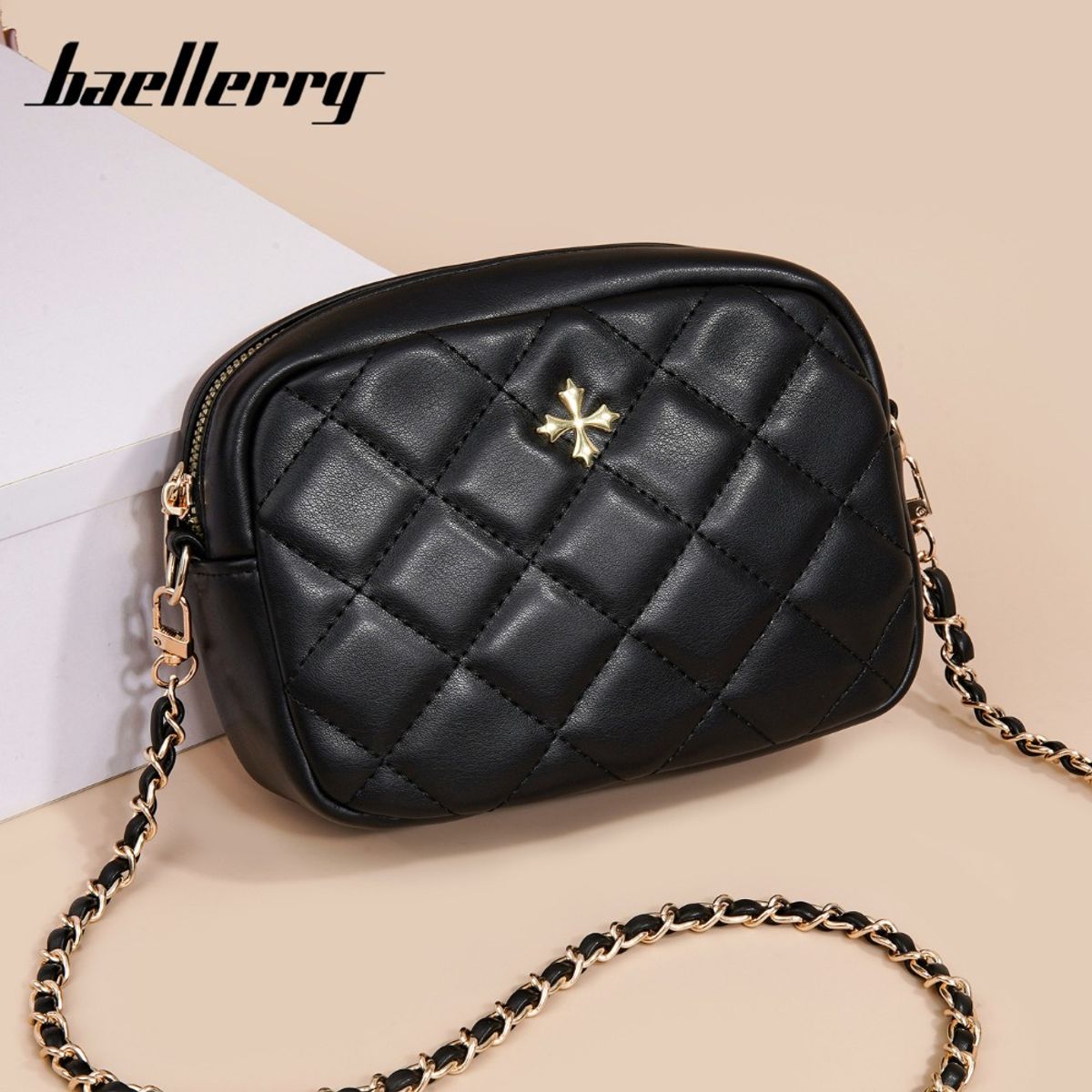 BAELLERRY - Bandolera de cuero vegano PU para dama N8929