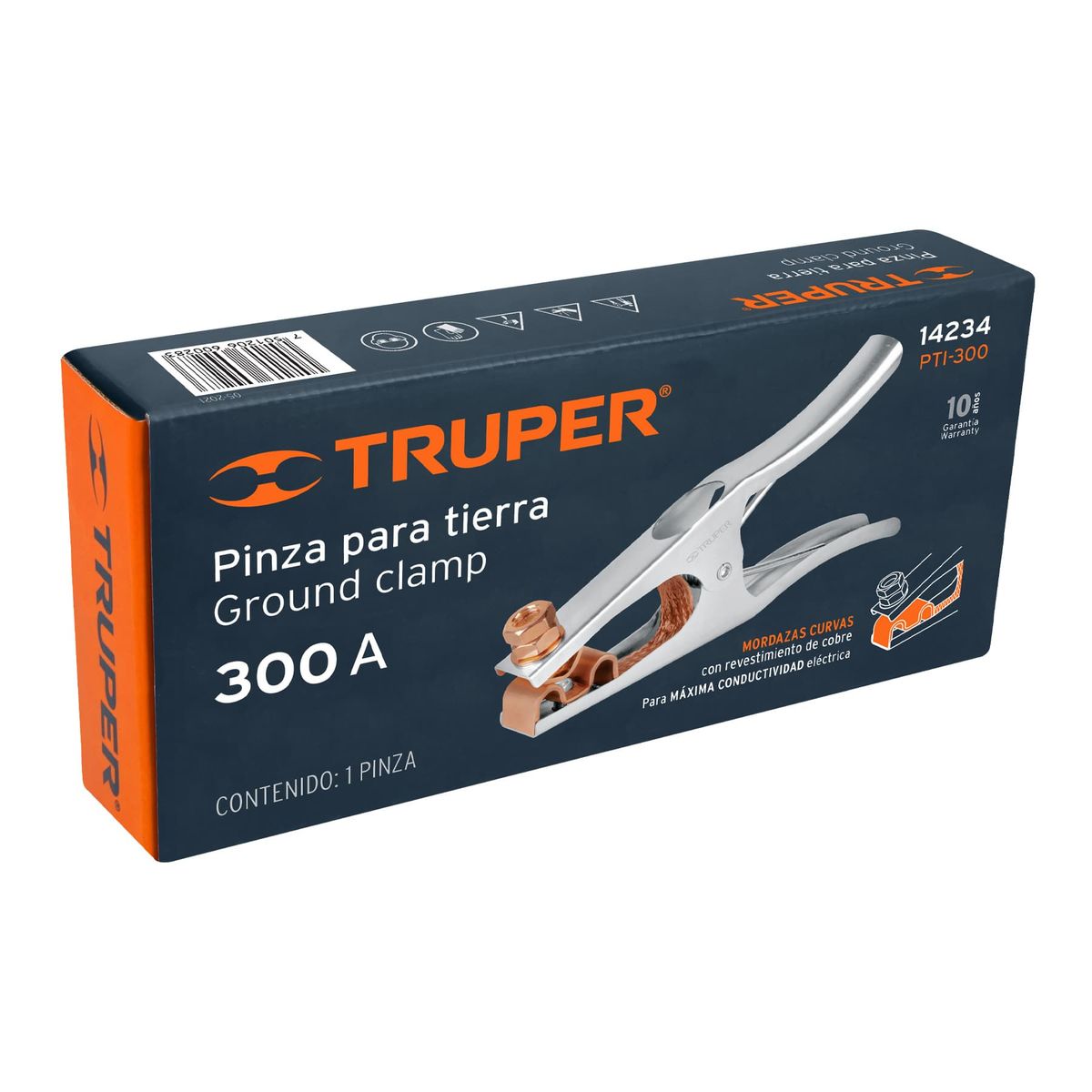 TRUPER - Pinza para tierra de 300 A, Truper