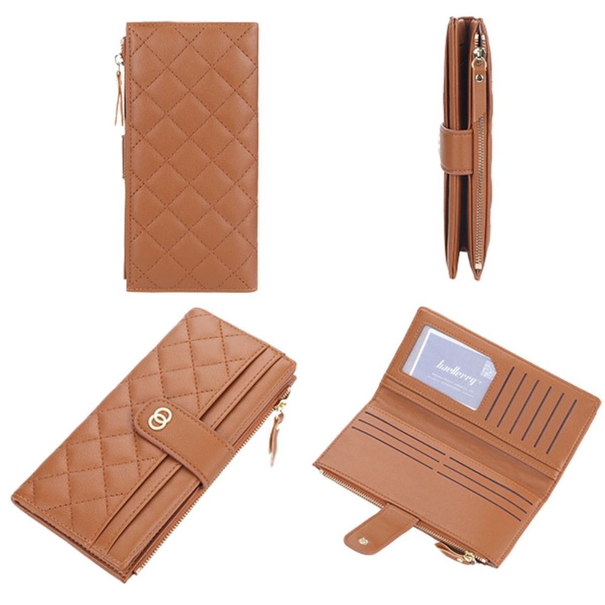 BAELLERRY - Billetera de cuero vegano PU para dama NR082