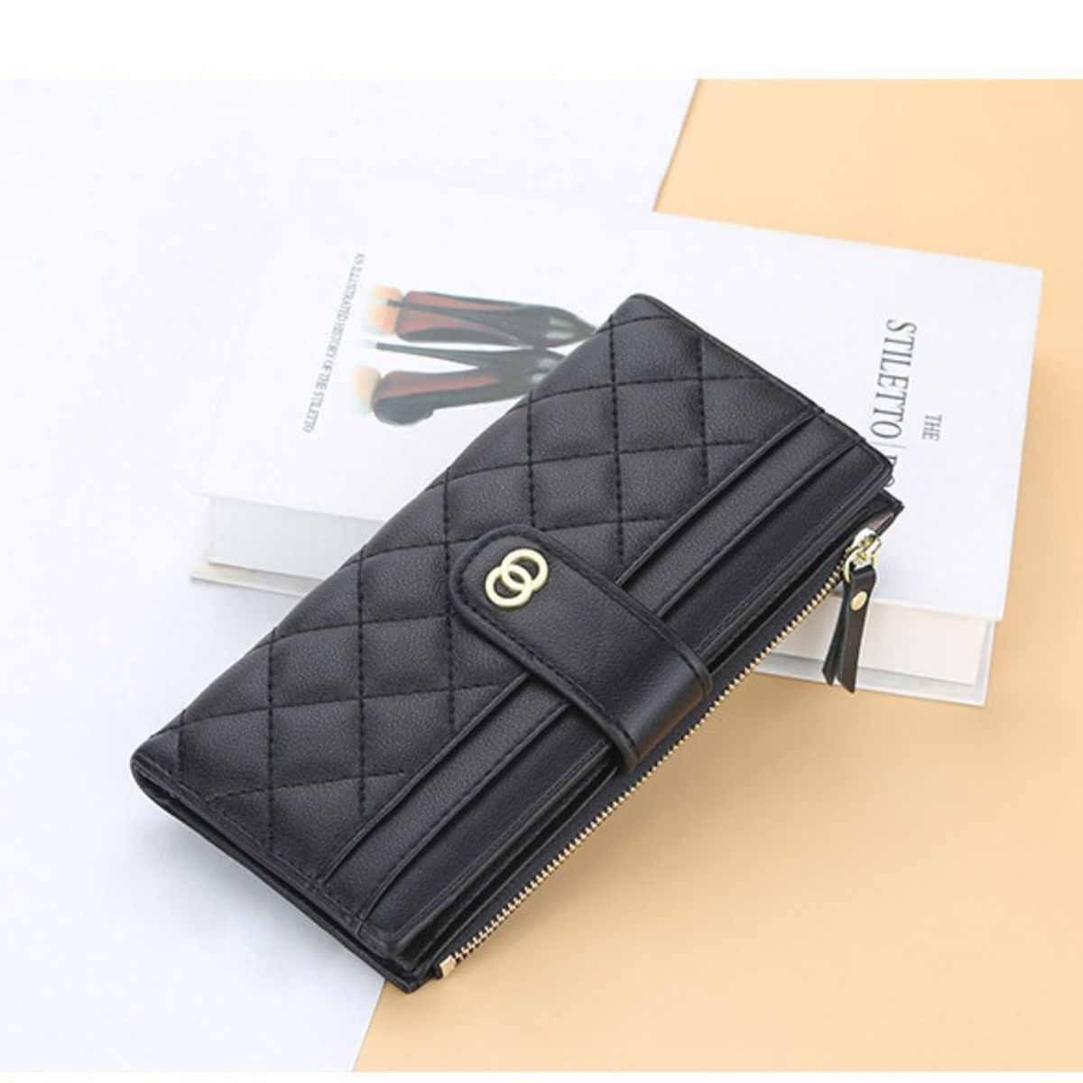 BAELLERRY - Billetera de cuero vegano PU para dama NR082