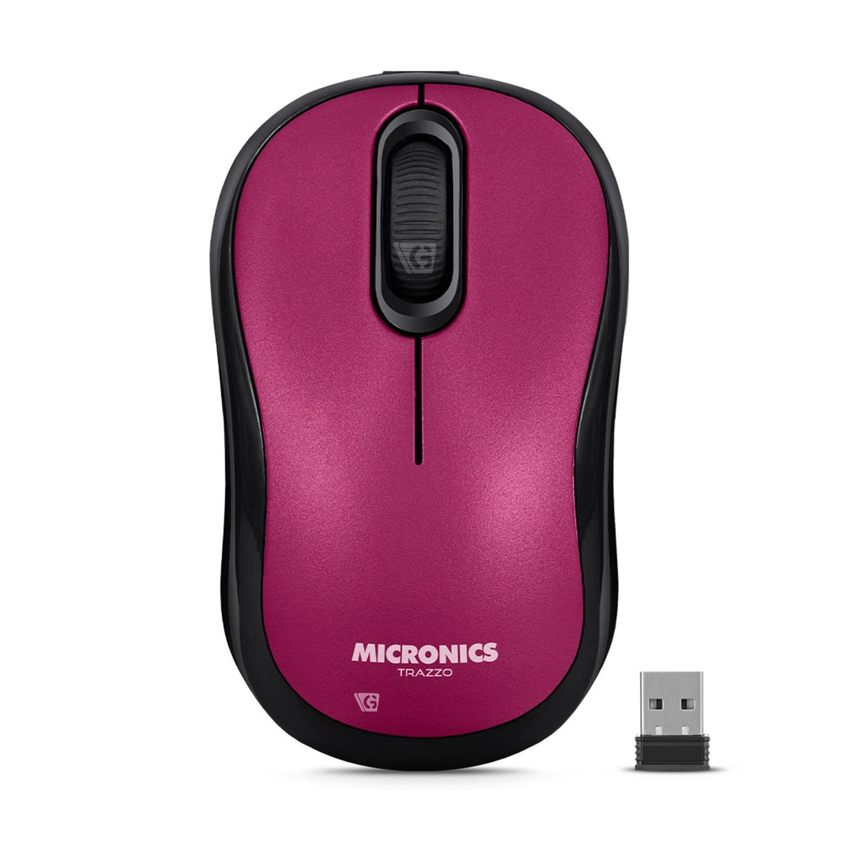 MICRONICS - Mouse Inalámbrico Micronics MIC M700-3M Magenta Red