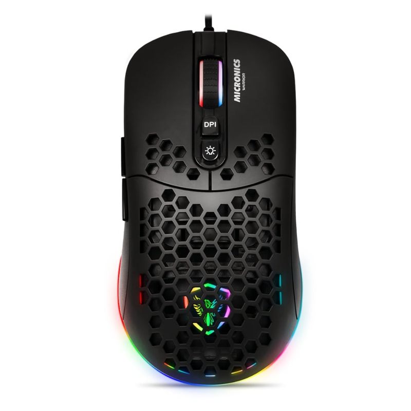 MICRONICS - Mouse Gamer Micronics Warrior MIC GM827 Alambrico RGB 7200 DPI