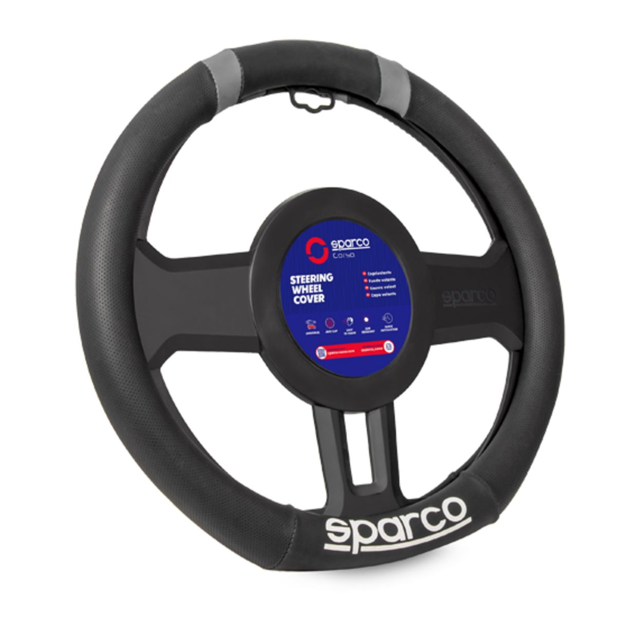 SPARCO - Cubre Volante NegroGris Para Auto SPC1114GR