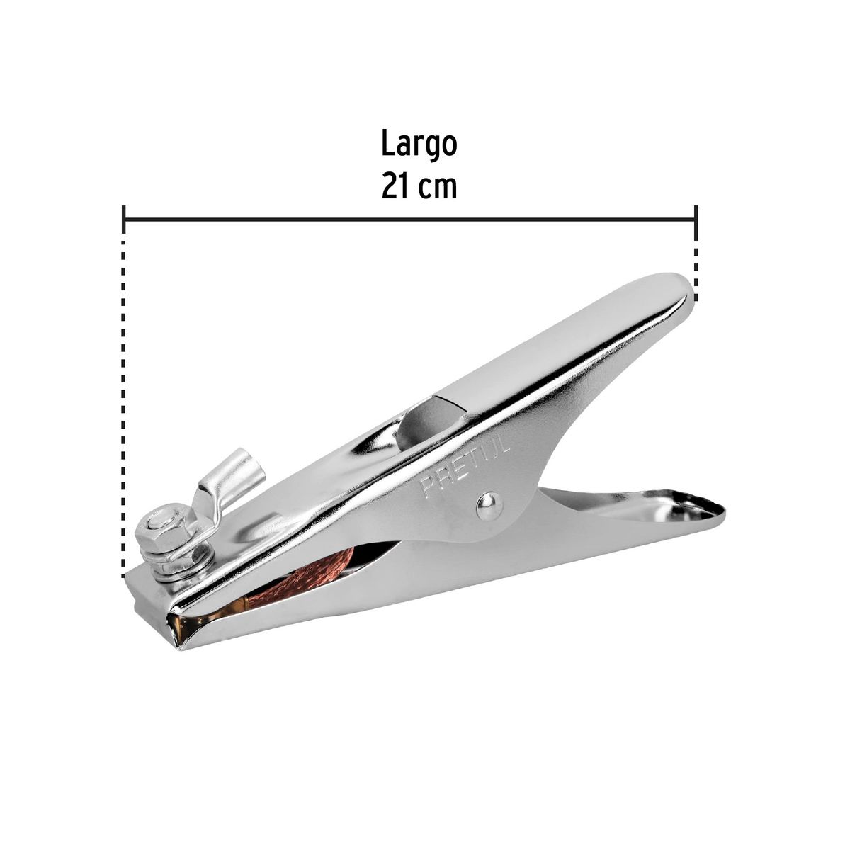 PRETUL - Pinza para tierra de 500 A, Pretul