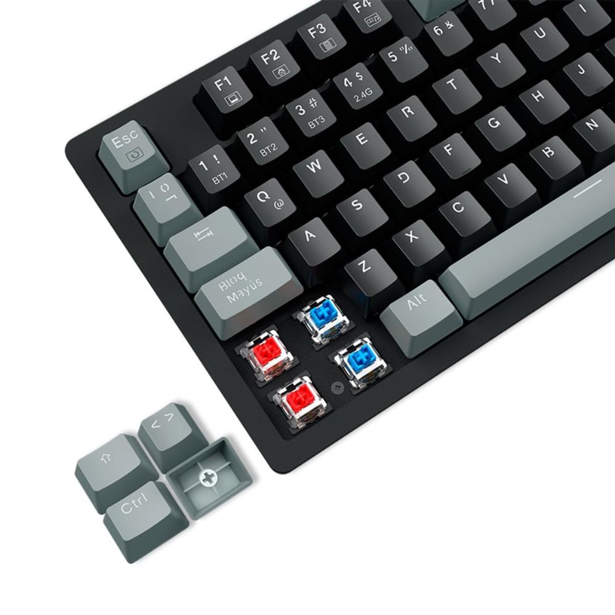 ANTRYX - Teclado Mecanico Wireless Antryx MK845 TRIX Switch Rojo USB Bluetooth