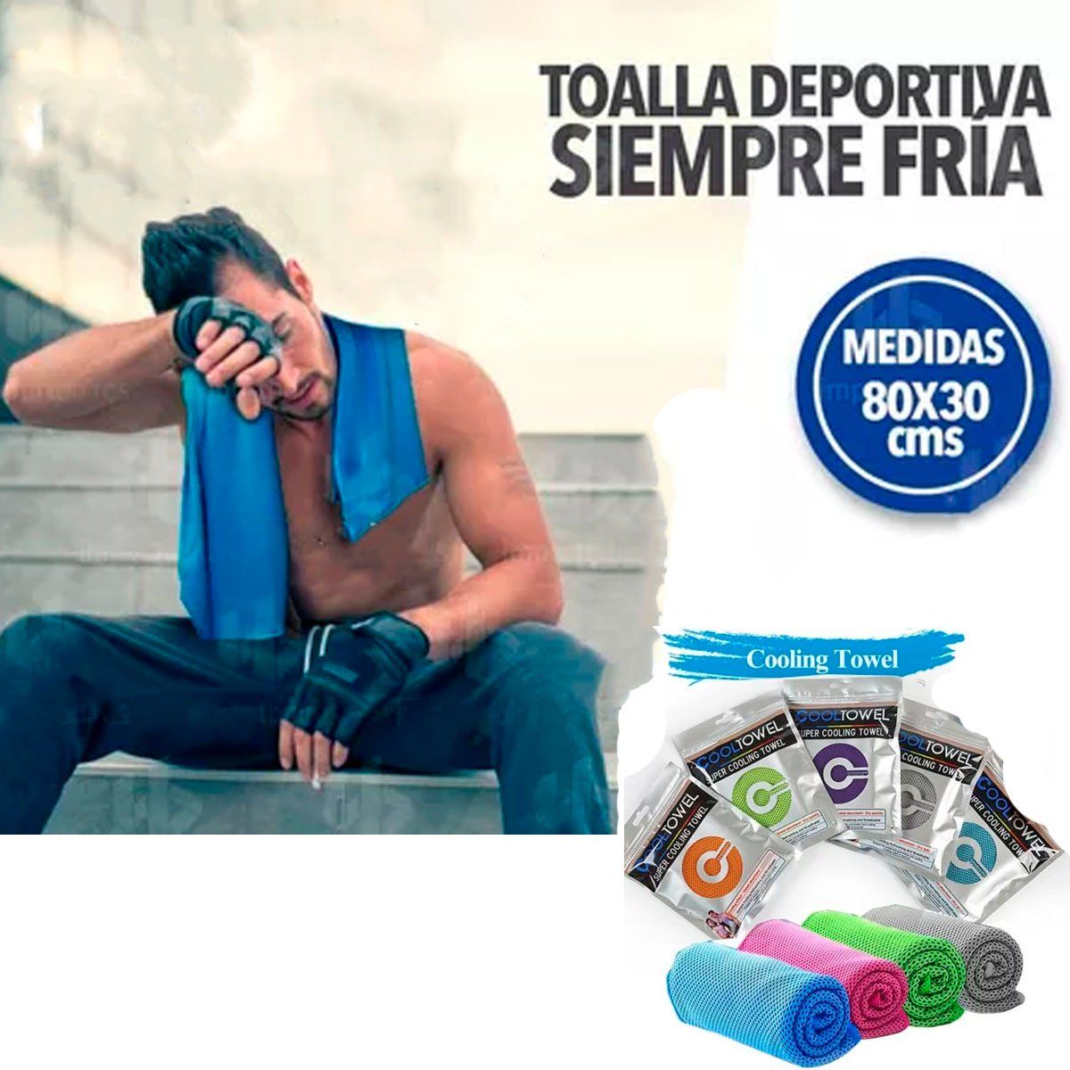 GENERICO - Set 3 Toallas Frías Refrescantes Heladas