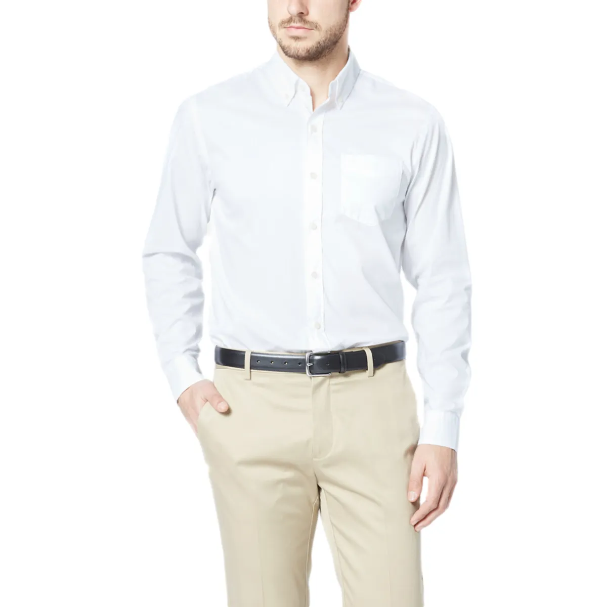 DOCKERS - Camisa Signature Comfort Flex Classic Fit Blanco Dockers