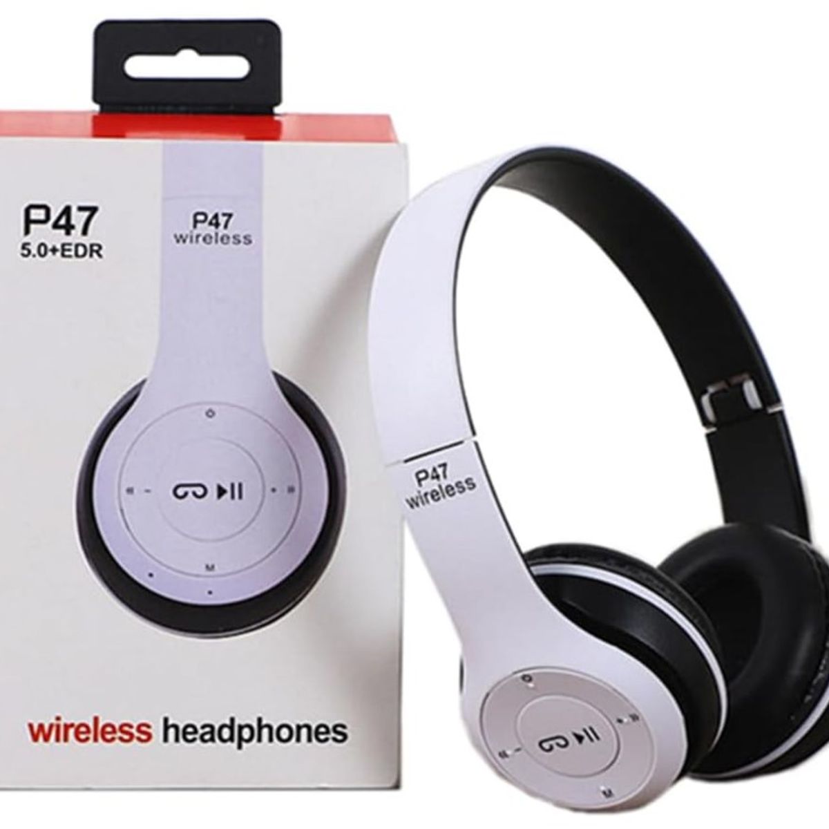 GENERICO - AUDIFONOS BLUETOOTH P47 COLOR BLANCO