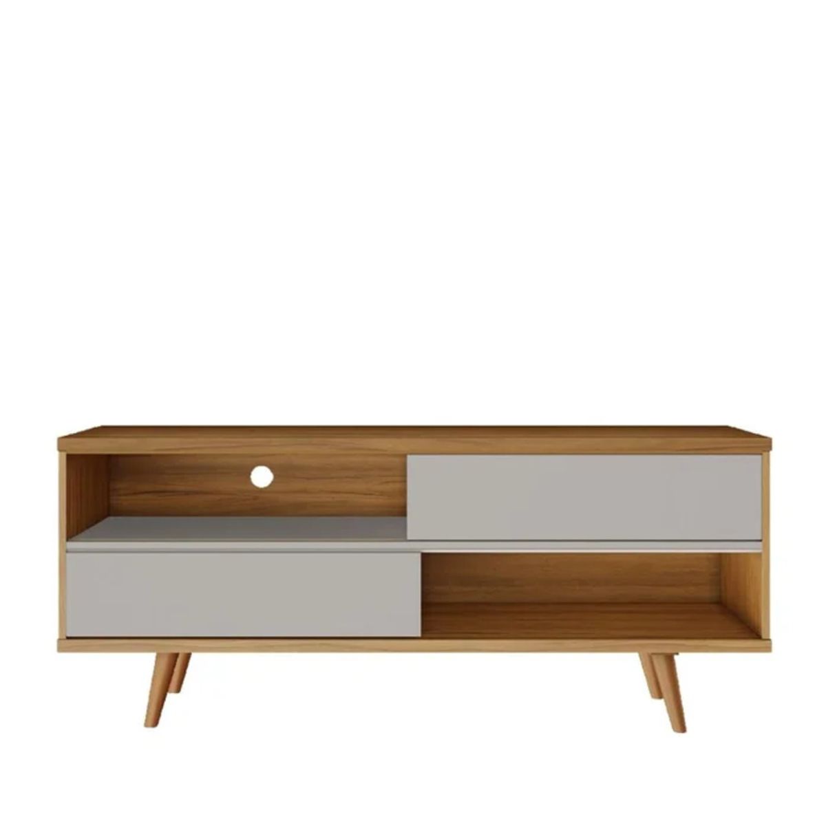 GENERICO - Mueble de TV 55 Komine Marrón y Blanco R&R MUEBLES
