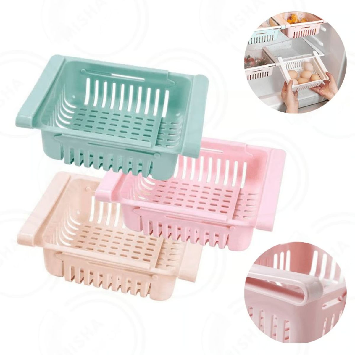 GENERICO - Organizador de Refrigerador Pack de 4 unid.