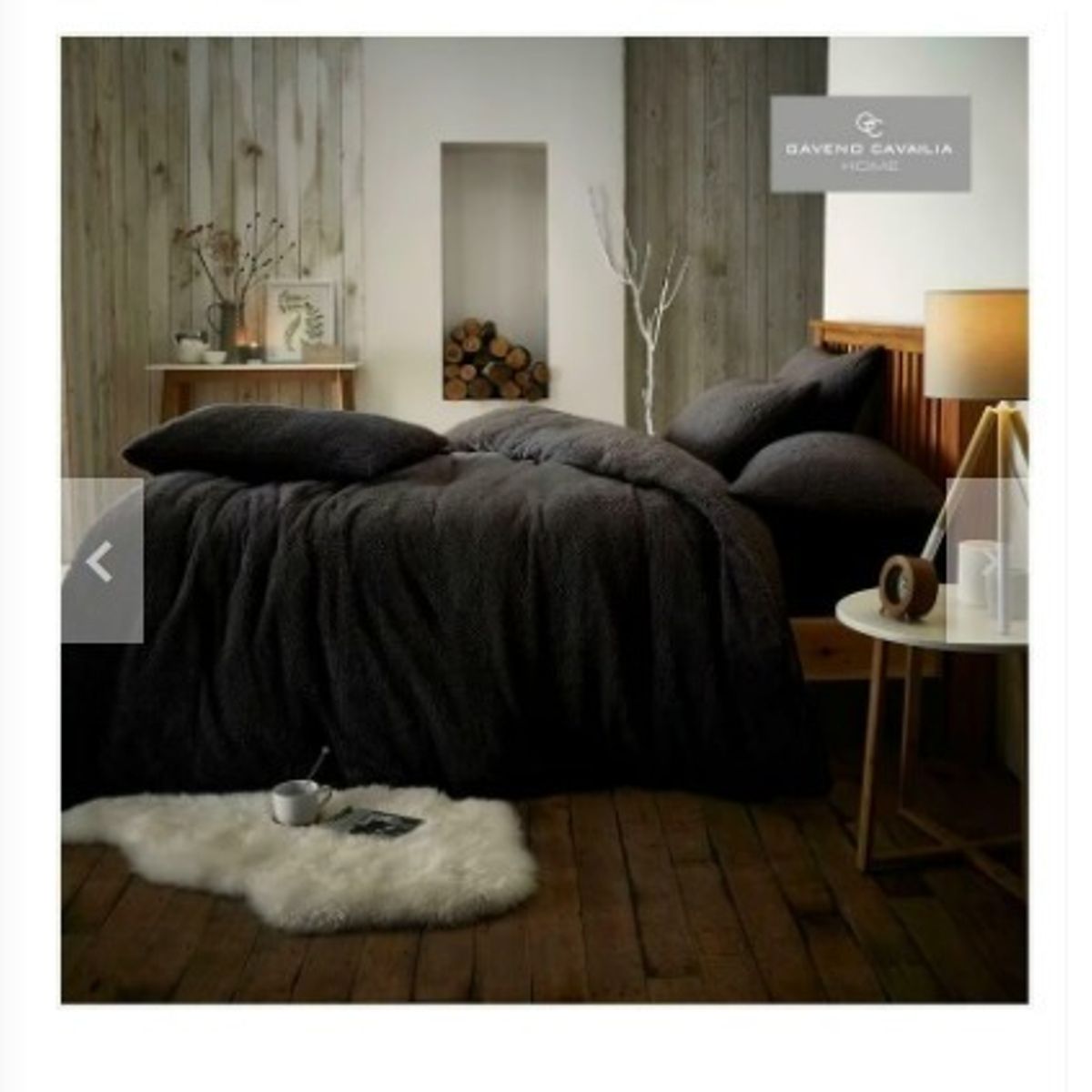 GENERICO - CUBRECAMA DOS PLAZAS DE PELUCHE PELO CORTO NEGRO