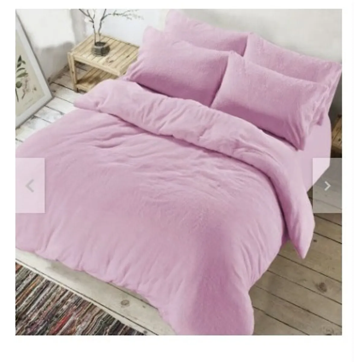 GENERICO - CUBRECAMA DOS PLAZAS DE PELUCHE PELO CORTO LILA