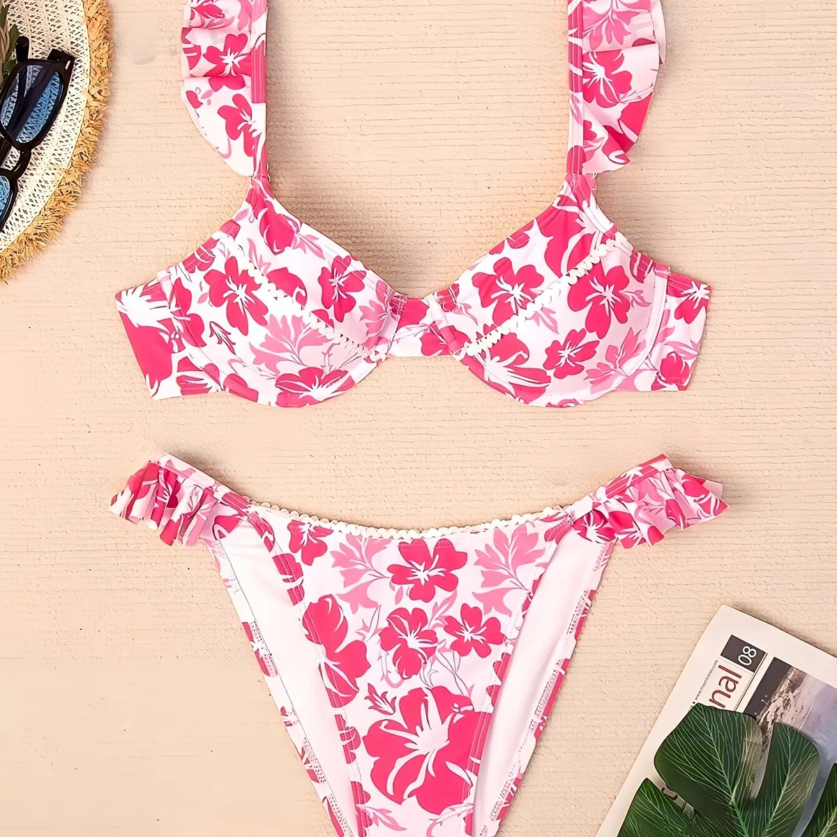 GENERICO - BIKINI LOLITAS ESTAMPADO ROSA