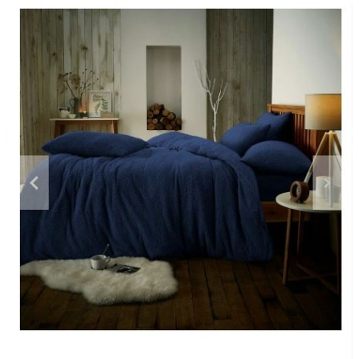 GENERICO - CUBRECAMA DOS PLAZAS DE PELUCHE PELO CORTO AZUL MARINO