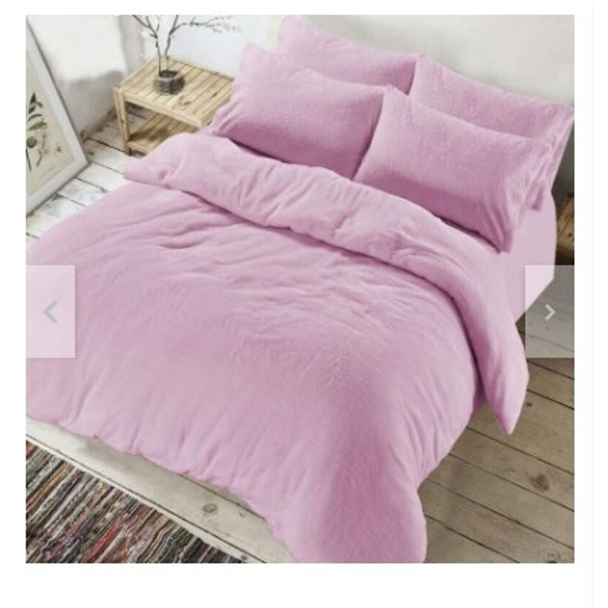 GENERICO - CUBRECAMA  TRES  PLAZAS KING DE PELUCHE PELO CORTO LILA