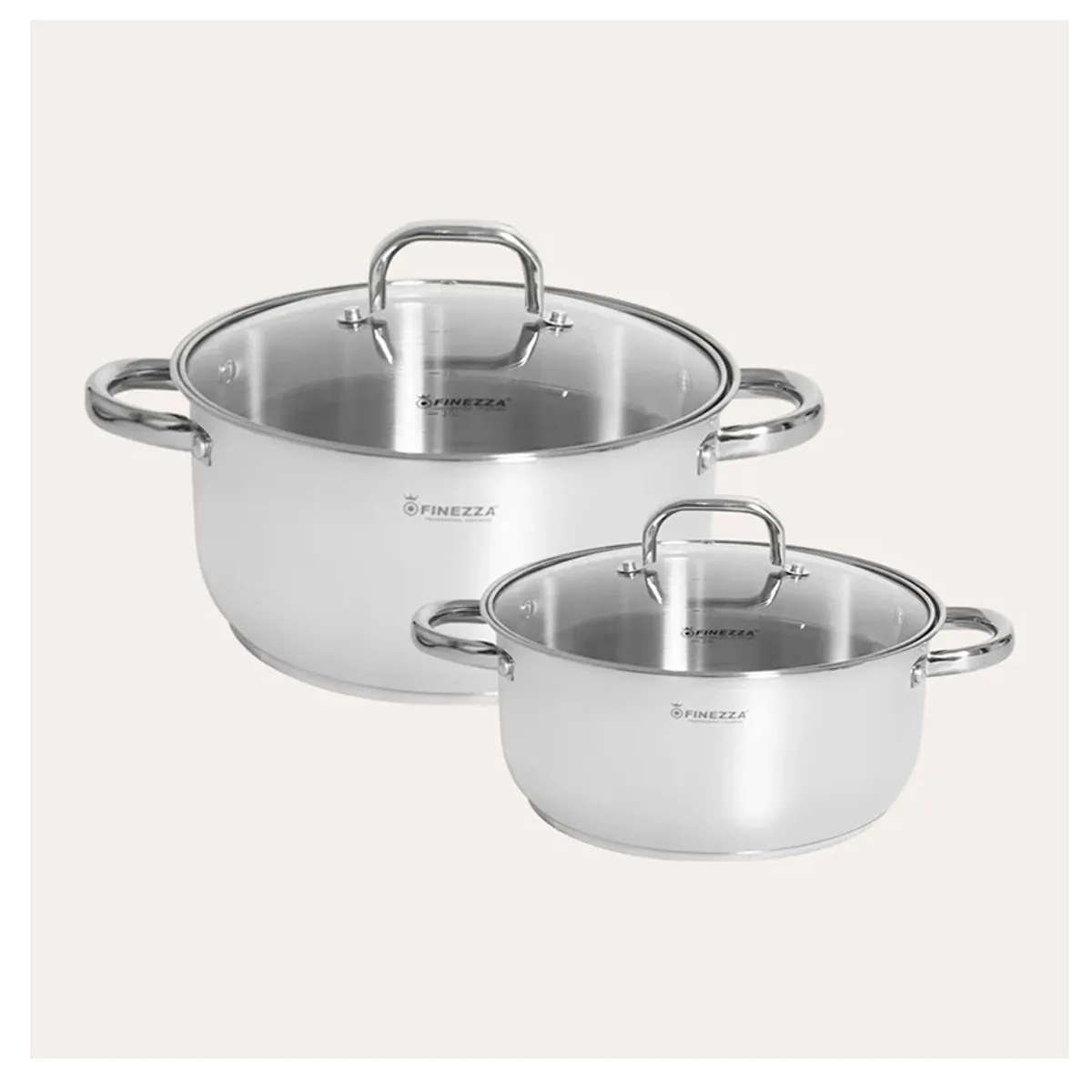 FINEZZA - Juego de ollas de acero Finezza - 8 Pzs. (FZ-972AE-IN)