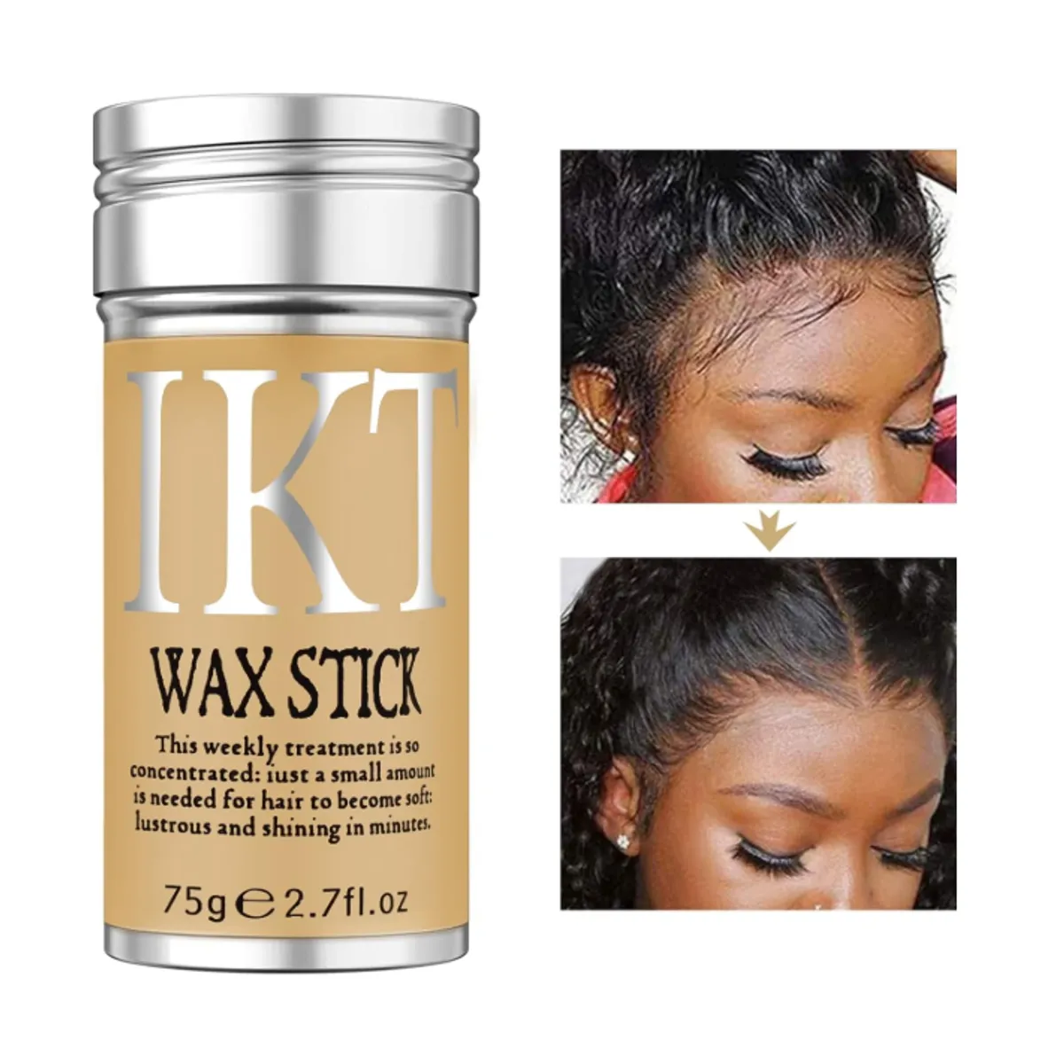 GENERICO - CERA PEINADO PARA EL CABELLO HAIR WAX STICK ANTI FRIZZ UNISEX