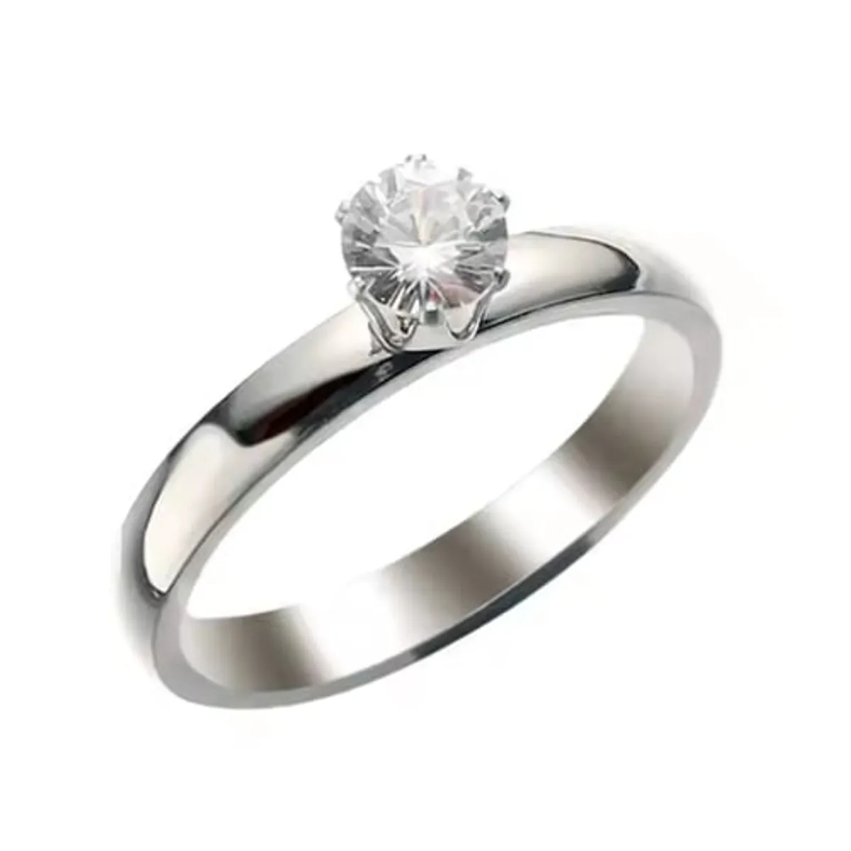 GENERICO - Anillo solitario piedra en Medio Mujer compromiso san valentin