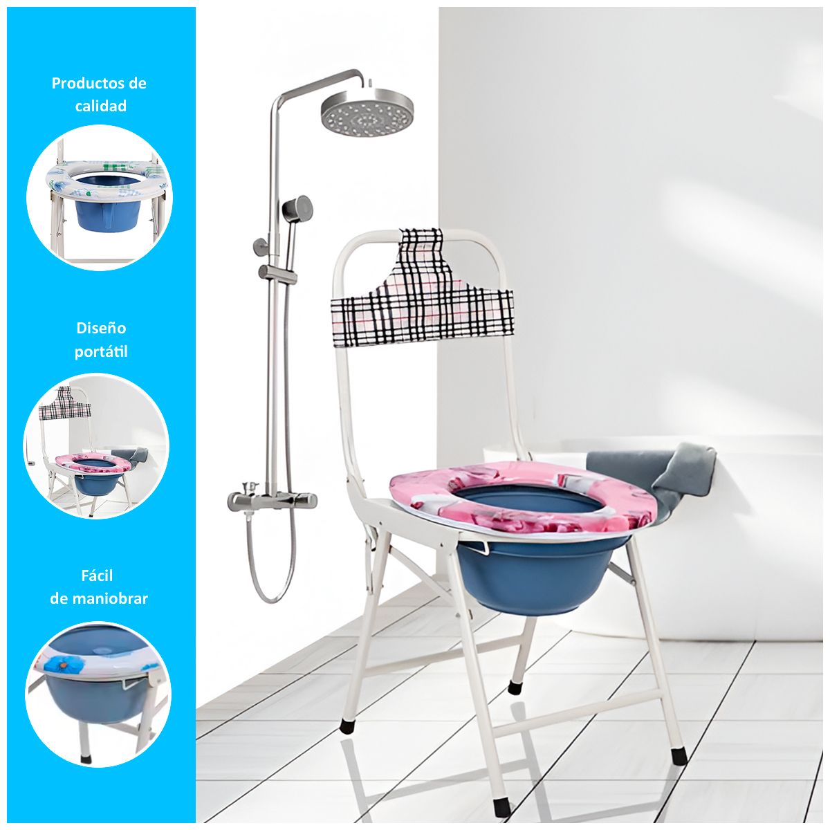 GENERICO - Silla de baño Silla de Inodoro Plegable y Liviana