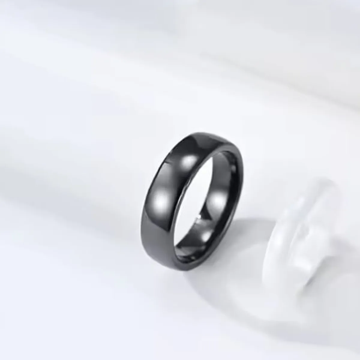 GENERICO - Anillo Titanio Medio Caña Unisex Parejas san valentin