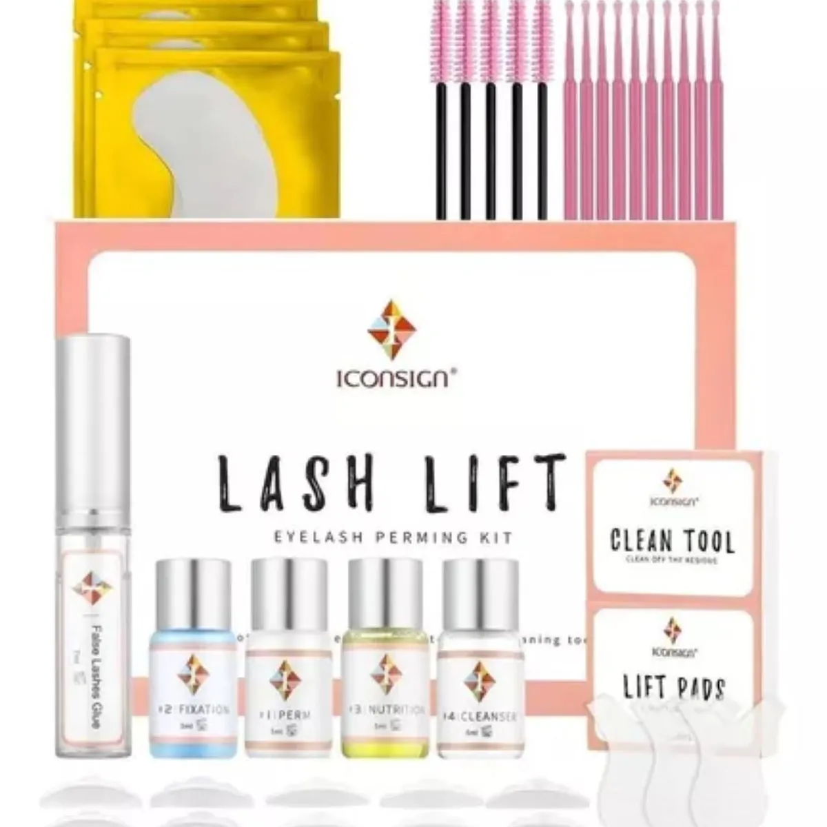 GENERICO - KIT DE LIFTING DE PESTAÑAS LASH LIFT ICONSIGN PERMANENTES