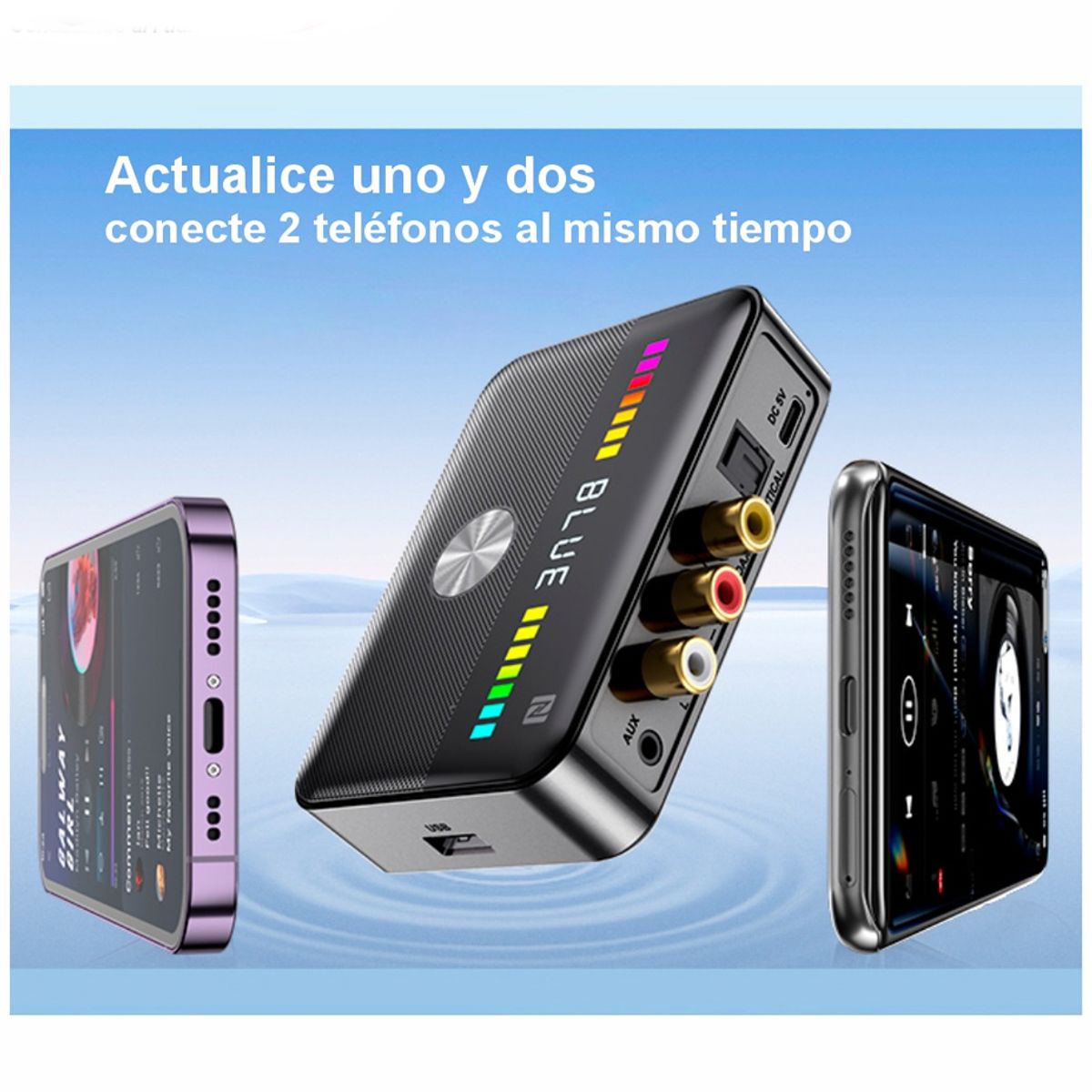 GENERICO - Adaptador Bluetooth 5.3 Dual Trasmisor y Receptor convertidor optico