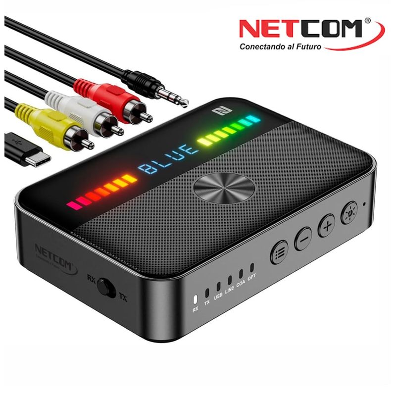 GENERICO - Adaptador Bluetooth 5.3 Dual Trasmisor y Receptor convertidor optico