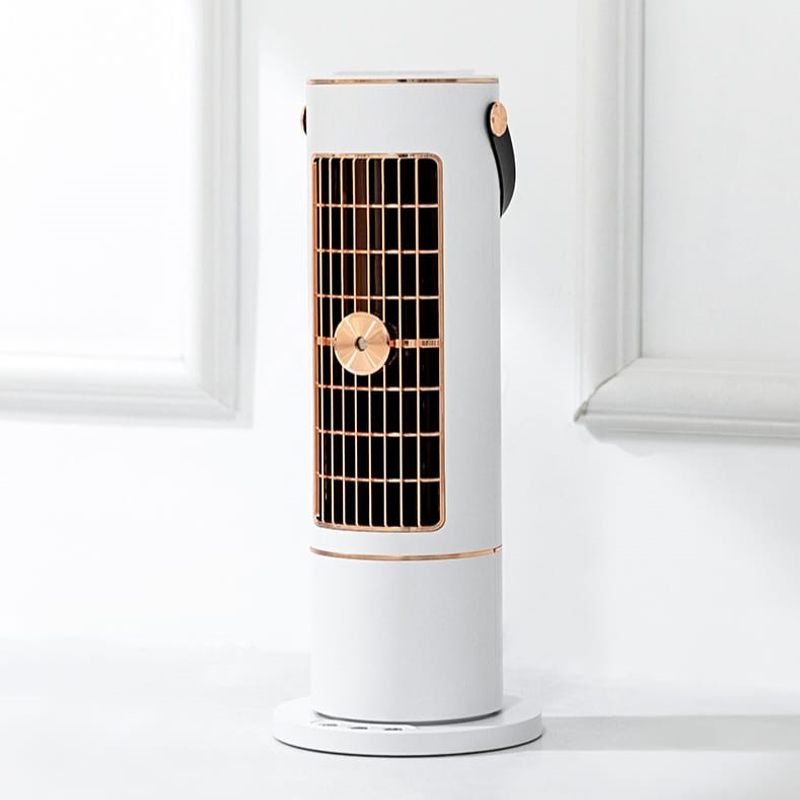 GENERICO - VENTILADOR TORRE RECARGABLE con HUMIFICADOR OSCILACION 90 Grados