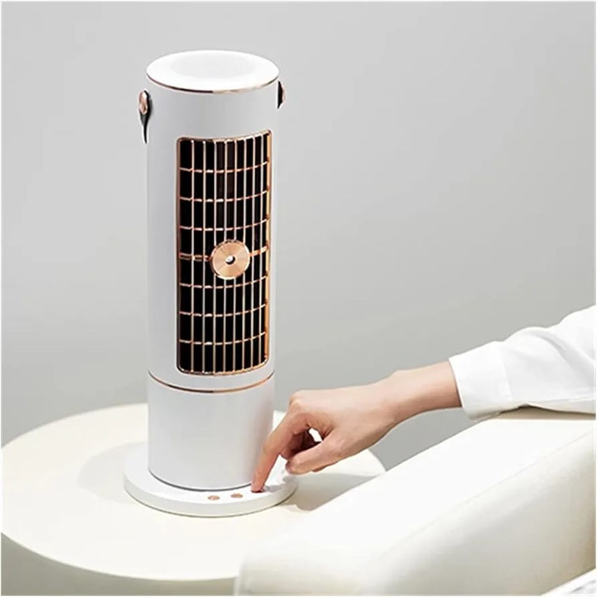 GENERICO - VENTILADOR TORRE PORTATIL RECARGABLE con OSCILACION 90 Grados