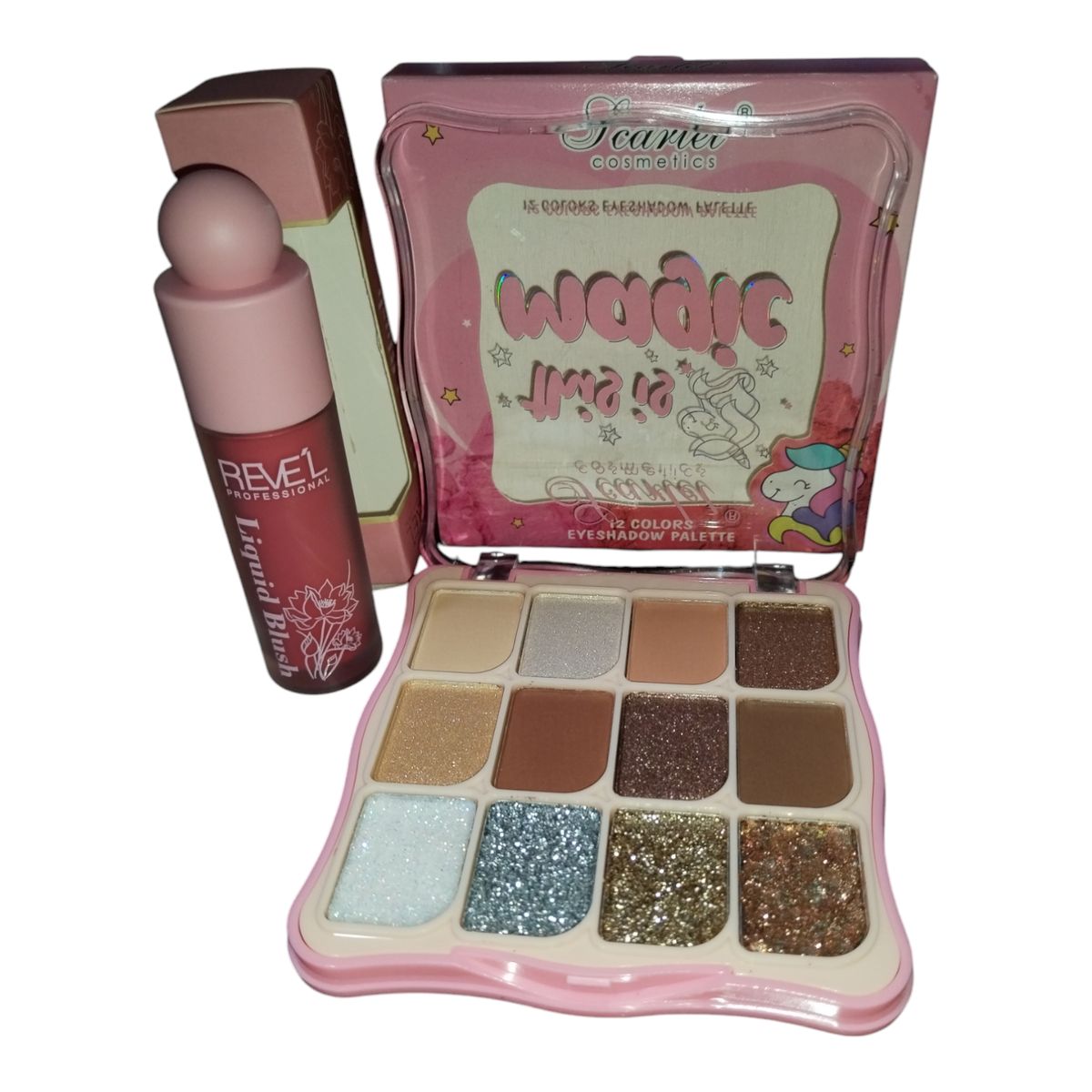 GENERICO - Pack sombras rubor liquido y regalos