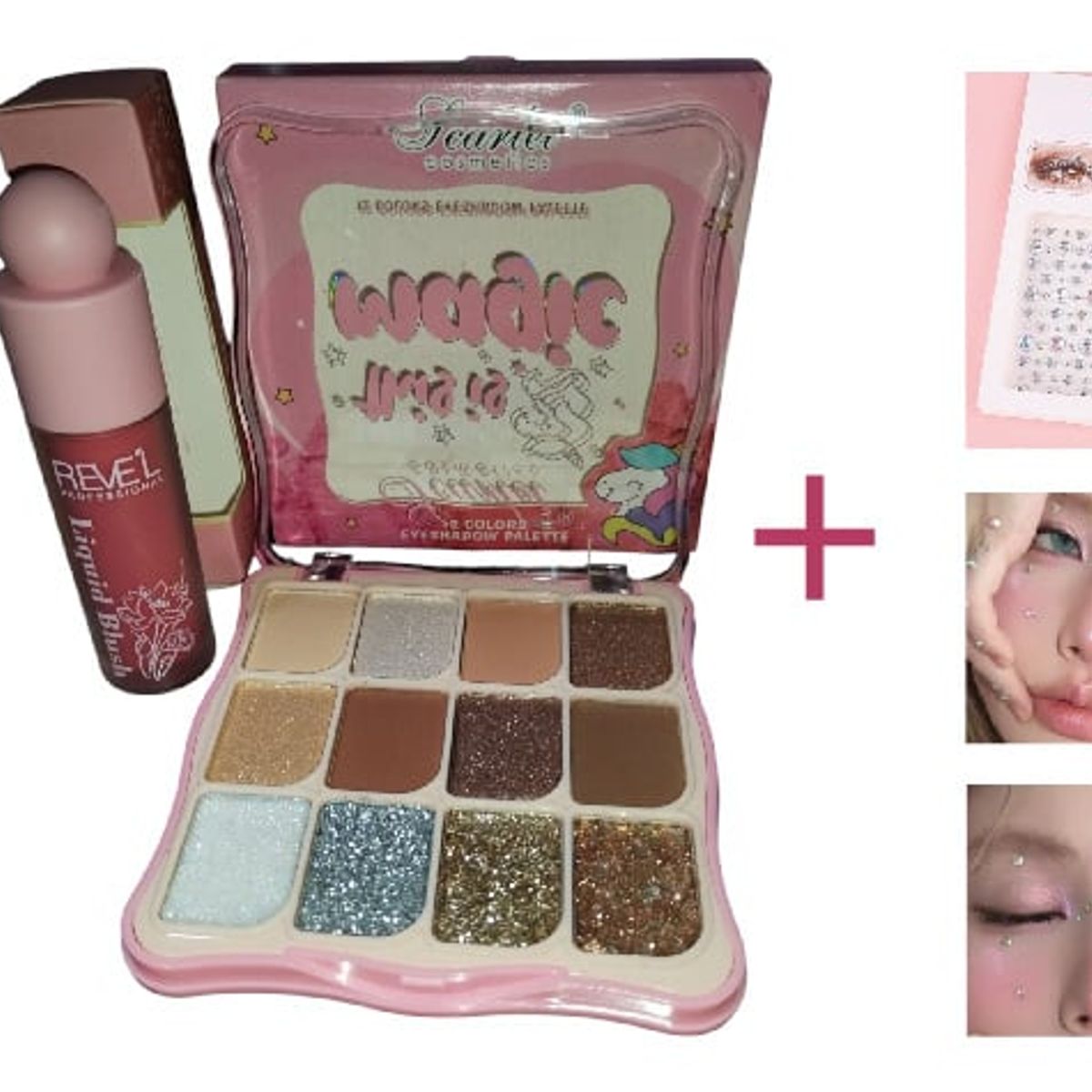 GENERICO - Pack sombras rubor liquido y regalos