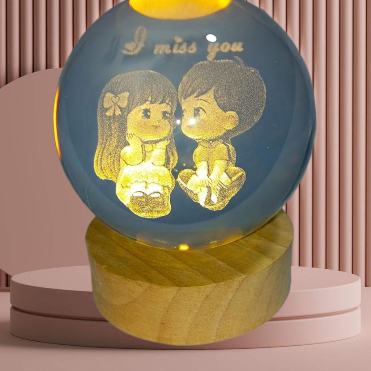 GENERICO - ESFERA DE CRISTAL XL LÁMPARA LED 3D ADORNO DECORATIVO