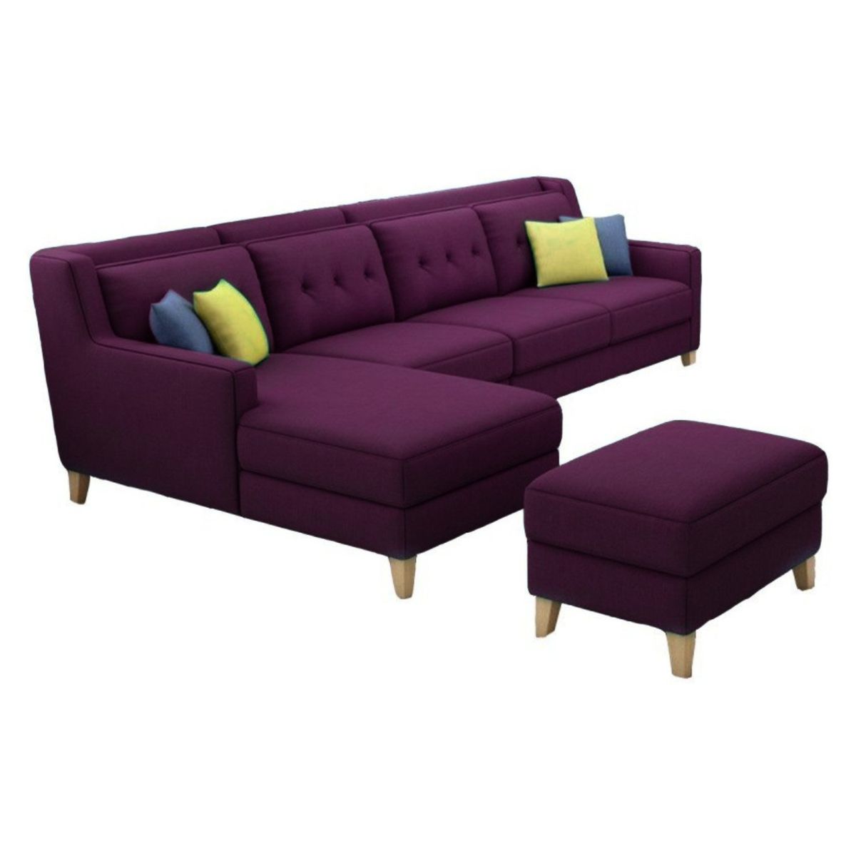 GENERICO - Seccional Izquierdo Barroco + banqueta de regalo - Vino