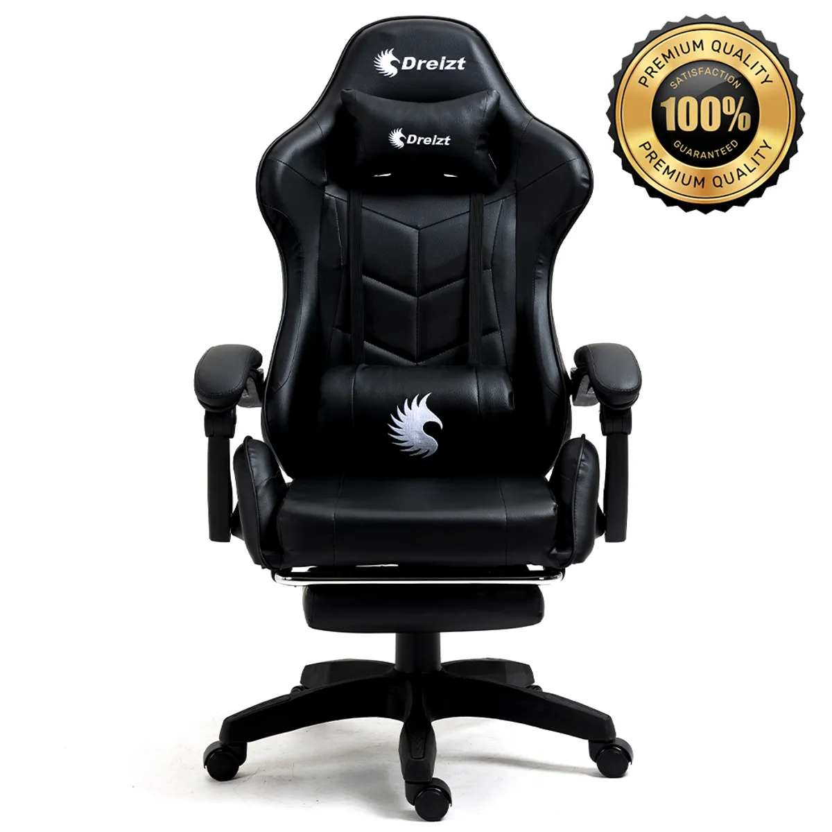 DREIZT - Combo 3 Silla Gamer Ergonómica Dreizt Shine Series Negro