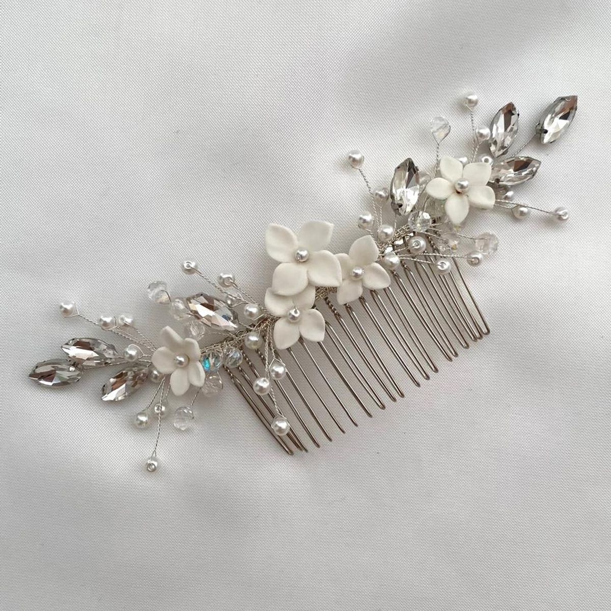 GENERICO - TOCADO PEINETA TIARA ACCESORIO PARA NOVIA