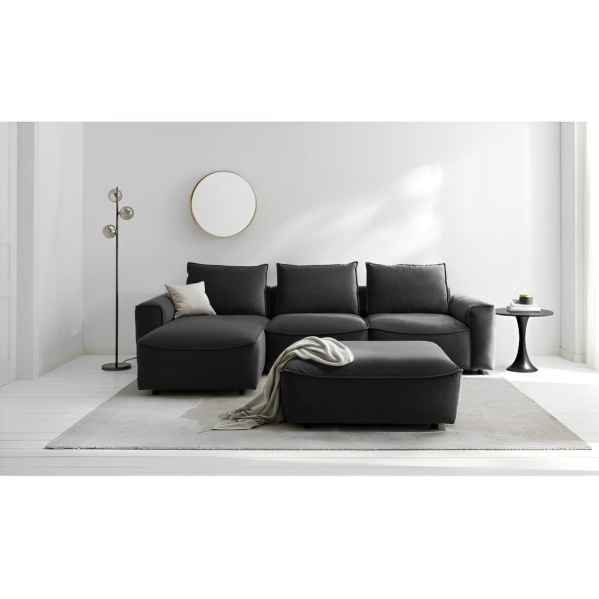 GENERICO - Seccional Izquierdo Esquinero Praga - Gris Oscuro