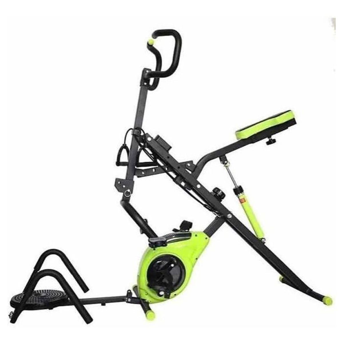 RISUTIMPORT - Máquina Abdominal Bicicleta 5 en 1 Disco Twister + 2 Ligas