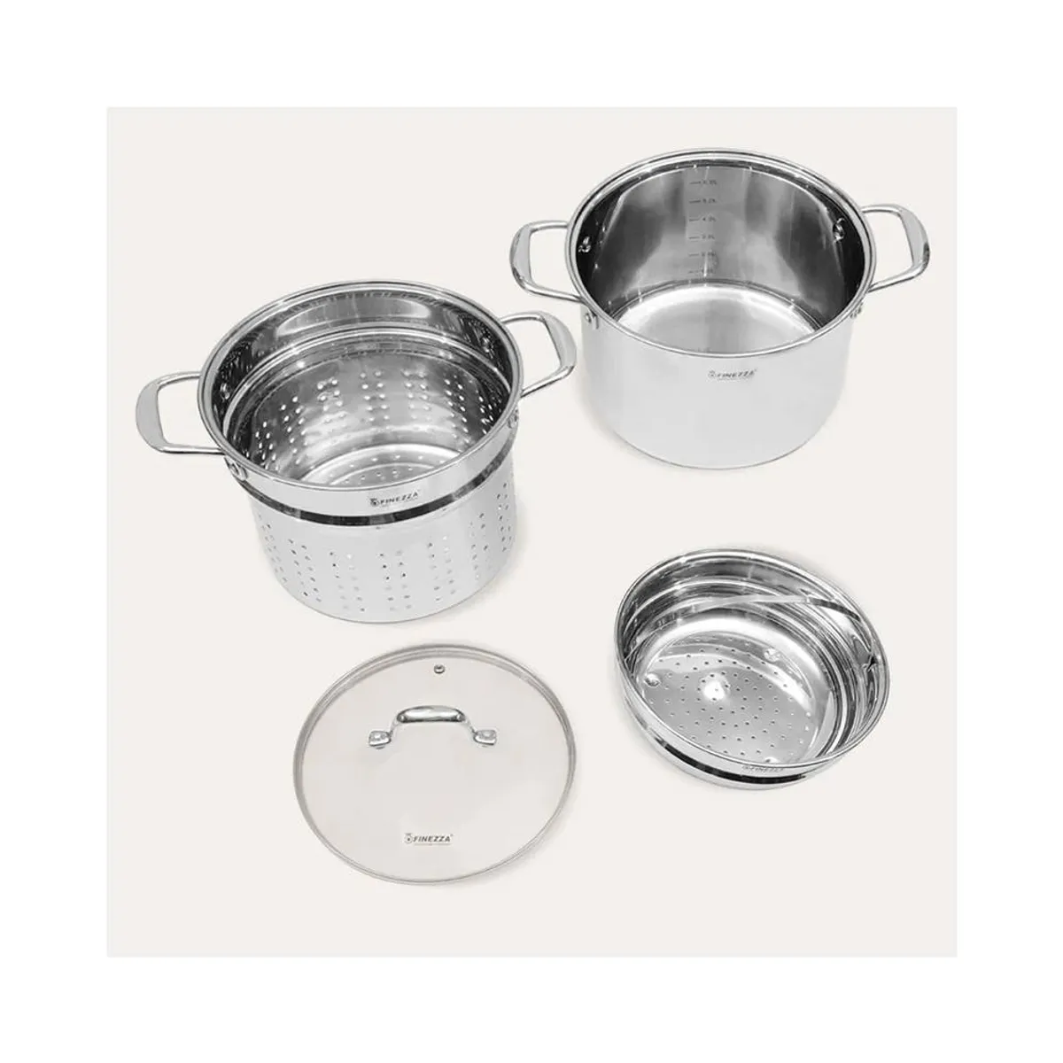 FINEZZA - Espaguetera de Acero de 4 pzas. (FZ-0062SP) FINEZZA