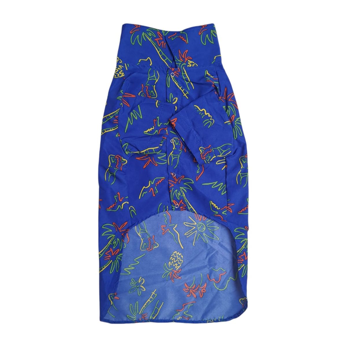 PRETTY CAN - Camisa hawaiana para perros - Azul y Rojo -Talla 3