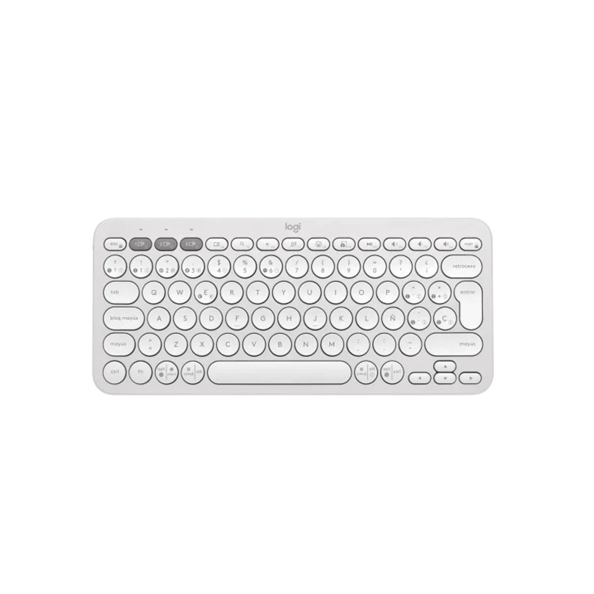 LOGITECH - Teclado Logitech Bluetooth Multidispositivo Pebble Keys 2 K380s Blanco
