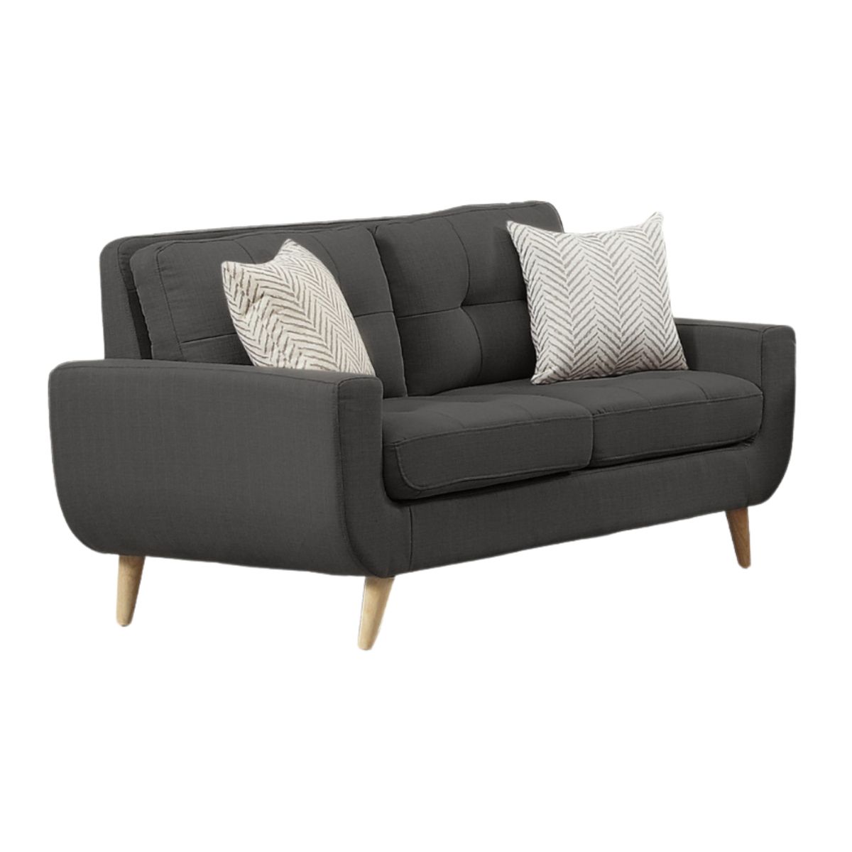GENERICO - Sofá 2 Cuerpos Berlin - Gris Oscuro