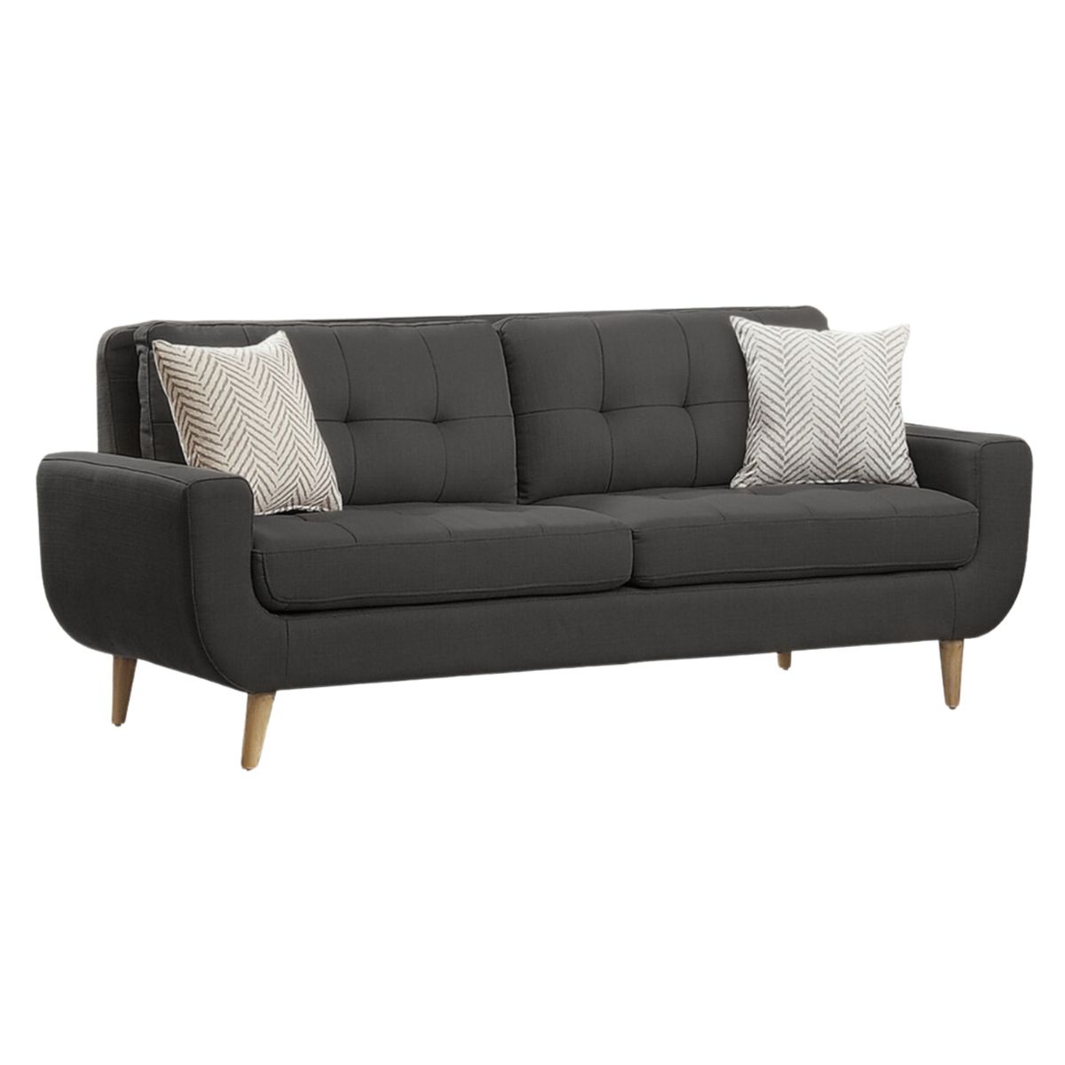 GENERICO - Sofá 3 Cuerpos Berlin - Gris Oscuro