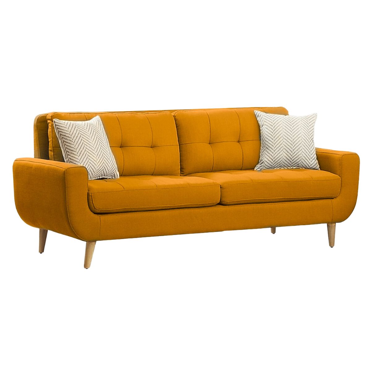 GENERICO - Sofá 3 Cuerpos Berlin - Mostaza