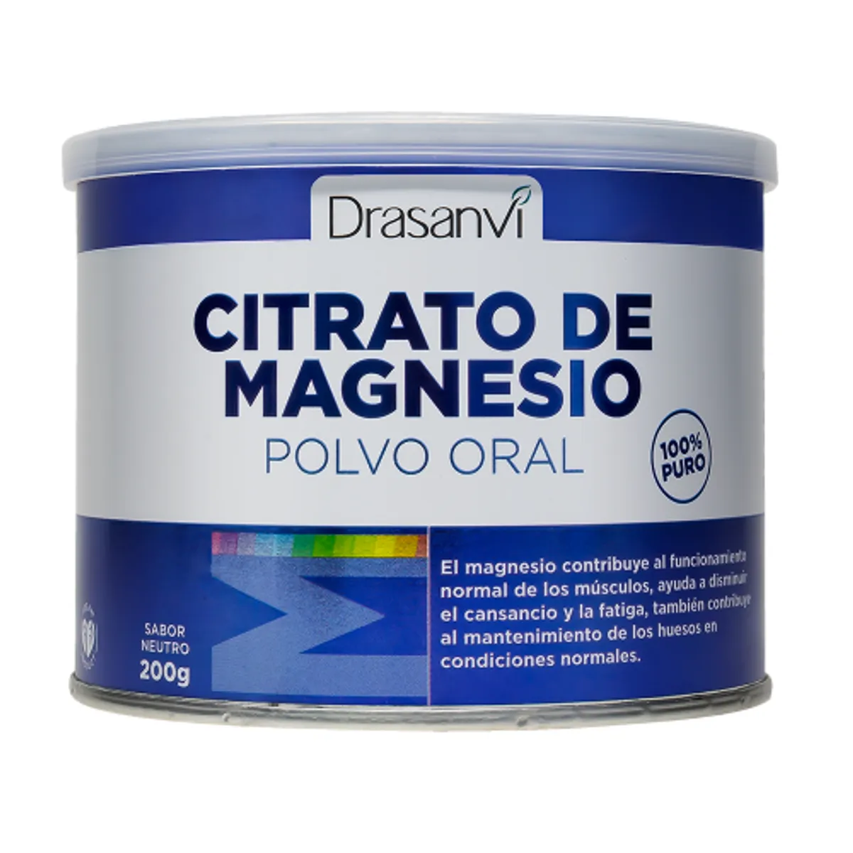 DRASANVI - Citrato de Magnesio Polvo Sabor Neutro 796 Mg x 200 gr