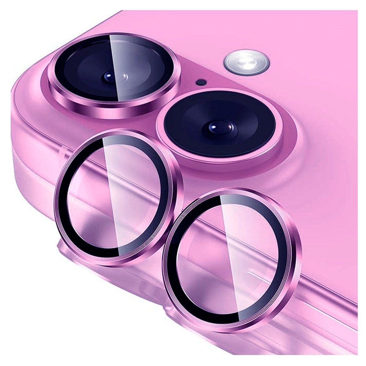 GENERICO - Lente protector de Cámara para iPhone 16 Plus Lila