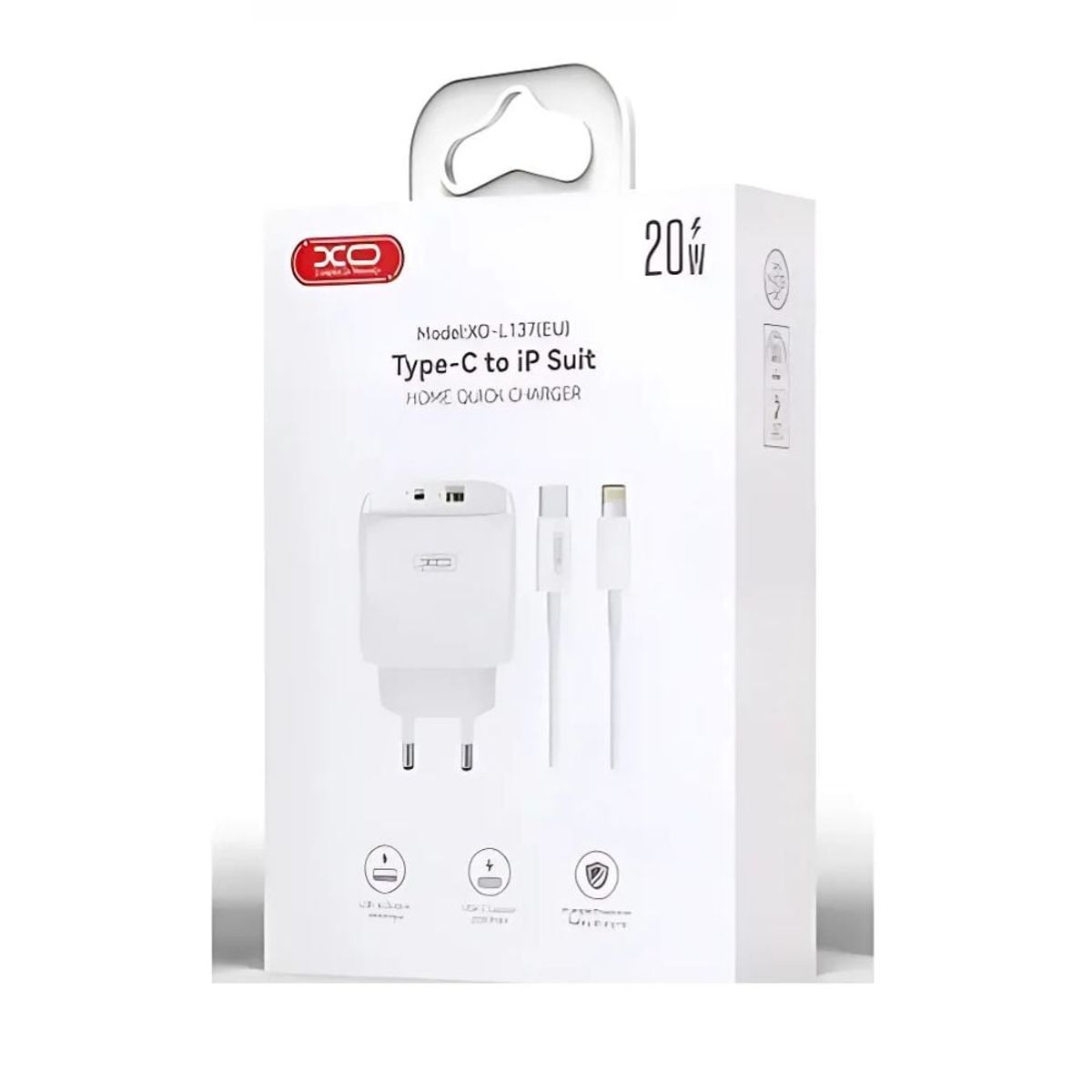 XO SIMPLE IS BEAUTY - Cargador Adaptador 220V XO-L137 Tipo C a Lightning