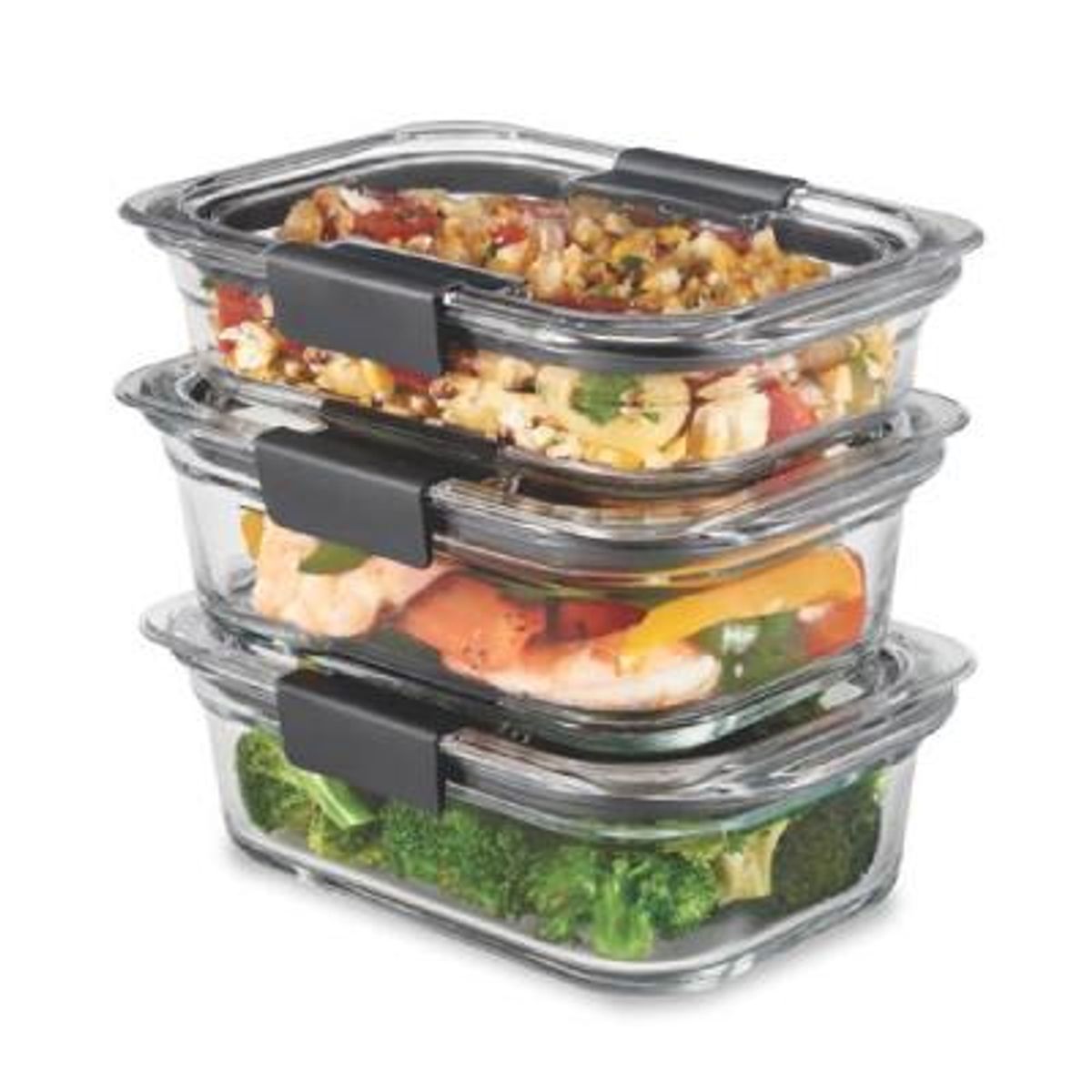 RUBBERMAID - Set de 3 herméticos de Vidrio Brilliance Verre Rubbermaid 2118304