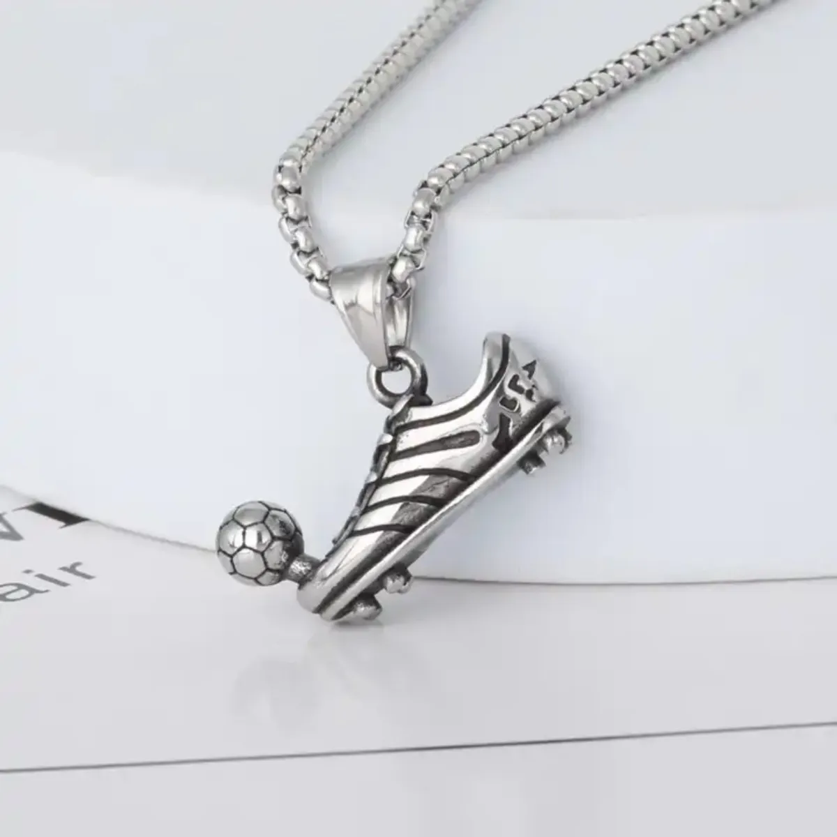 GENERICO - Collar Chimpum Futbol Acero Inoxidable Hombre