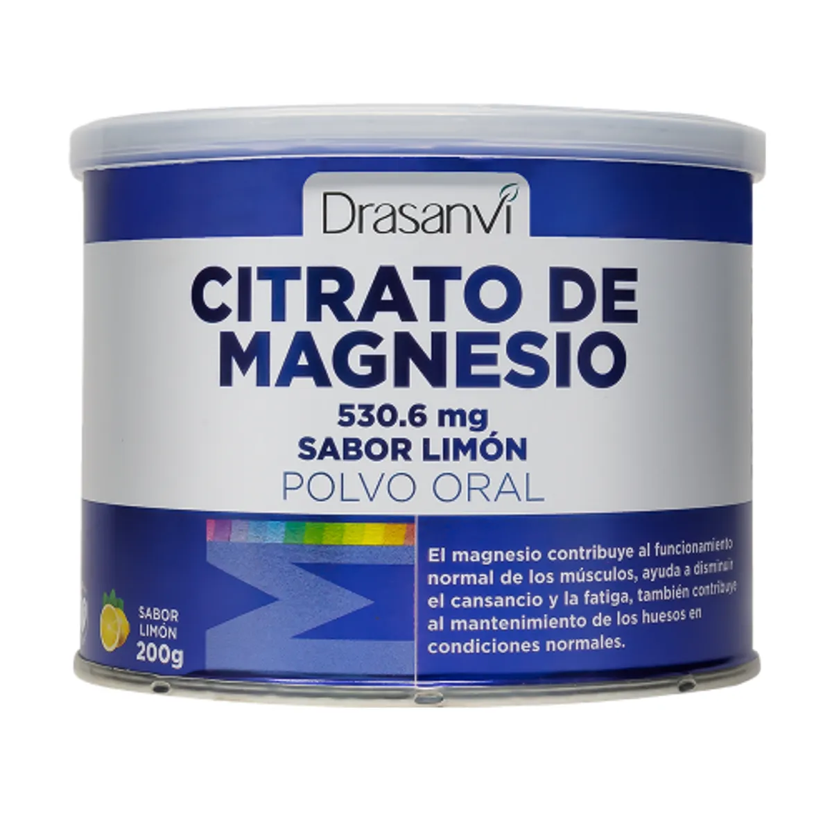 DRASANVI - Citrato de Magnesio Polvo Sabor Limón 530.60 Mg x 200 gr