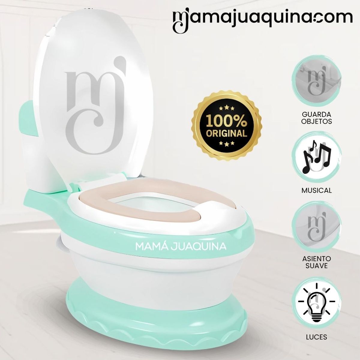 BABY HAPPY - Baño Interactivo para Niños «PUPPY» Menta